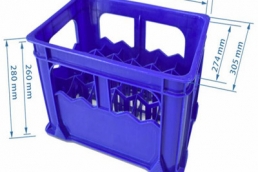 PP HDPE Beer Bottle Plastic Crate 24 Bottles Beer Turnover Box